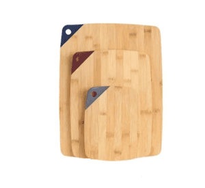 Set De 3 Tablas De Madera Bambu Para Cortar De Cocina