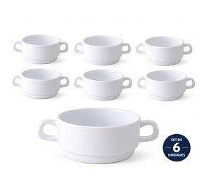 Taza De Consom Melamina Apilable 290ml X6