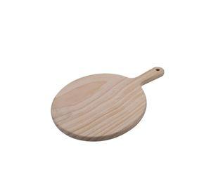 PLATO PIZZA MADERA CON MANGO 32,5cm