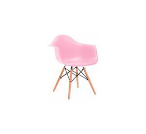 Silla Comedor Eames Hogar Butaca Estructura Color Rosado