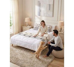 Piecera De Cama Boho Con Dos Fundas Cojin Bordado PF3