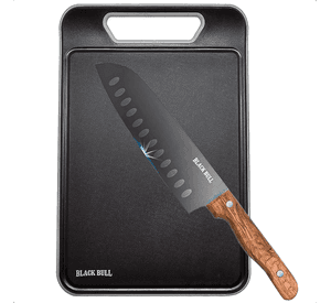 Set Tabla De Picar+cuchillo Santoku Cuchillo Carnicero Tabla