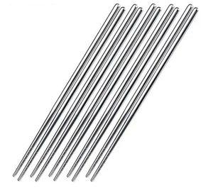 Palitos Chinos Japoneses Metálicos, Un par.