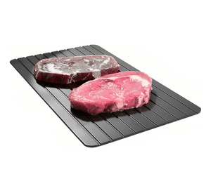 Bandeja Tabla De Aluminio De Descongelación Rápida Color Negro