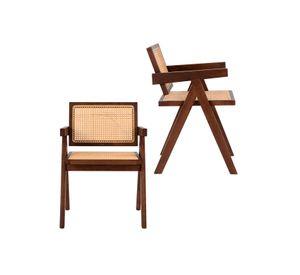 Pack 2 Sillas Sitial Chandigarh Madera Ratán Café