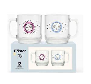 Set 2 Tazas De Vidrio Para Café 275cc