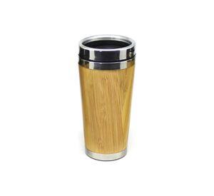 MUG Termo Bambú Acero Inoxidable 420 ML