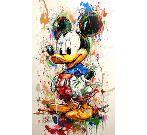 Cuadro Canvas Imagen Mickey Pato en lienzo 85x55 cm