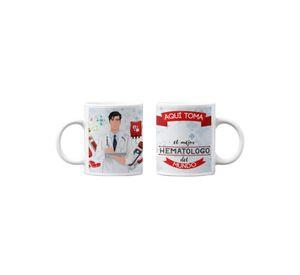 Tazones tazas blancas Para Hematologo Personalizado