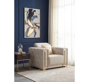 Sillón Elegante 1 Cuerpo Living Moderno Beige Palermo