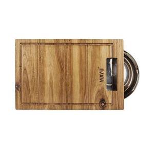 TABLA MADERA BOWL ACERO WAYU