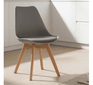 Silla Eames Acolchada Tulip Gris