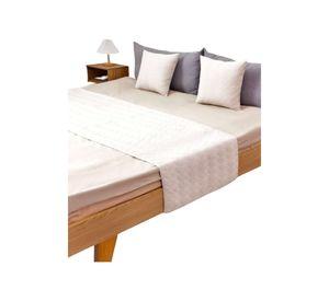 Set de Pieceras Plush + Fundas de Cojin 45×45 blanco