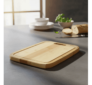 Tabla De Madera Para Picar De Bambu Con Asa 30x40 Cm