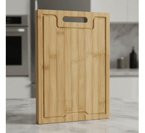Tabla De Picar De Madera Bambu 30x40 Cm Con Mango