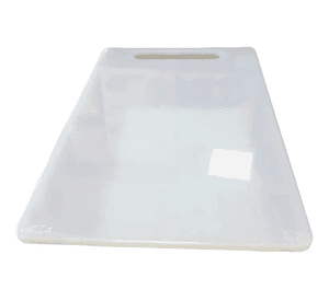 Tabla De Picado Y Cortado Plástico 37x23x0.5cm Liso Blanco Optic