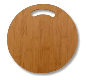 Tabla Para Picar Y Cortar De Madera Circular Enchapada 30cm Liso