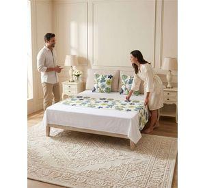 Piecera de Cama Texturizada con Bordado Botanico P3