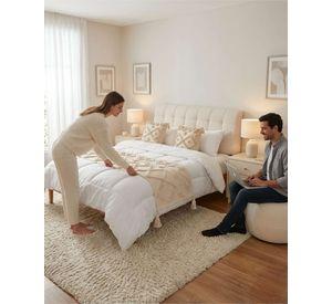 Piecera De Cama Boho Manta Tejida Decorativa P8