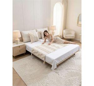Piecera De Cama Boho Manta Tejida Decorativa P5