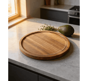 Tabla Redondo Para Picar Madera Aperitivo Picoteo