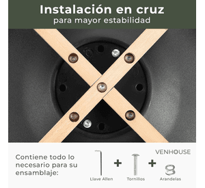 Pack 3 Sillas Eames Tulip Acolchadas Negras