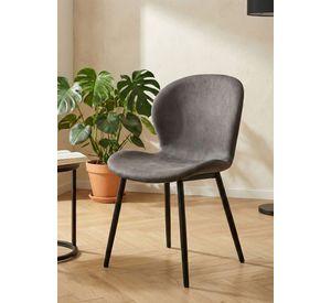 Sillas Allegra Gris Set x2 Cuero PU