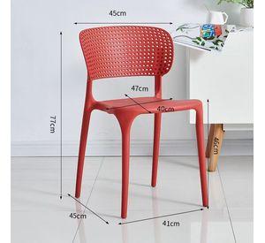 Silla de Escritorio Apilable Roja