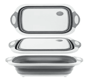 Tabla De Cortar 2 En 1 De Silicona Plegable Drenaje Cocina