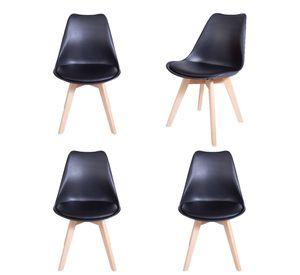 Pack x 4 Sillas Tulip Negro