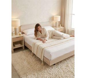 Piecera De Cama Boho Manta Tejida Decorativa P12
