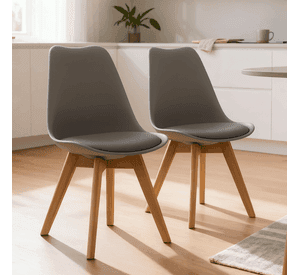 Pack 2 Silla Eames Tulip Gris