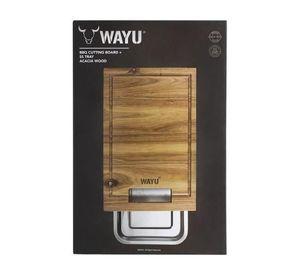 TABLA MADERA  BANDEJA DE ACERO WAYU