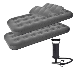 Colchón Inflable Individual Doble Gris