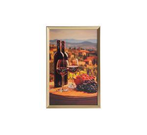 Cuadro Decorativo Vino Viñedo Atardecer Mediterráneo Jhn