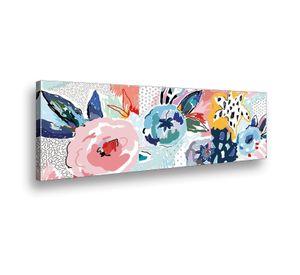 Canvas Flowers Paint - 150x50 cm