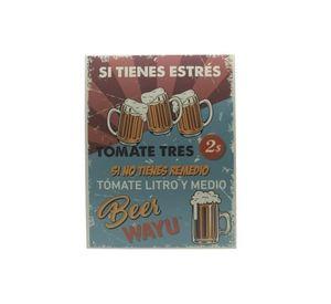 CUADRO DECO BEER  40*30CM WAYU