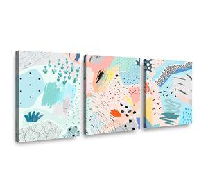 Canvas trio Flowers - 70x50 cm