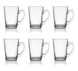 Set 6 Tazas Para Café Con Leche Té Capuccino Vidrio 250ml - Norplat