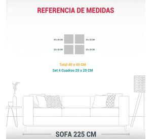 Cuadro Decorativo Equilibrio Acuarela Espacio 40x40 Cm