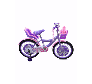 Bicicleta Aro 12 Infantil Con Ruedas De Aprendizaje Violeta