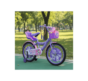 Bicicleta Aro 12 Infantil Con Ruedas De Aprendizaje Violeta