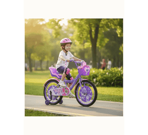 Bicicleta Aro 12 Infantil Con Ruedas De Aprendizaje Violeta