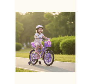 Bicicleta Aro 12 Infantil Con Ruedas De Aprendizaje Violeta