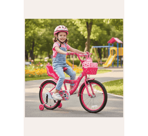 Bicicleta Infantil Con Ruedas De Aprendizaje Fucsia aro 16