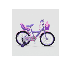 Bicicleta Aro 16 Infantil Con Ruedas De Aprendizaje Violeta