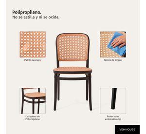 Silla de Terraza y Exterior Moderna Lombardia Negra