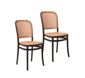 Pack 2 Sillas de Terraza y Exterior Modernas Lombardia Negra