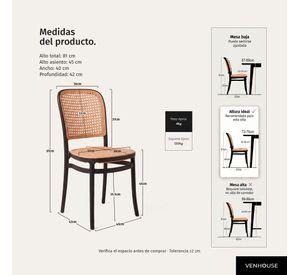 Pack 2 Sillas de Terraza y Exterior Modernas Lombardia Negra