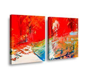 Canvas duo Water & Fire 70X50cm.